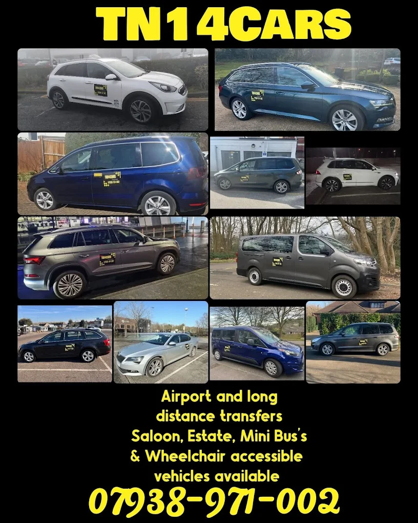 TN14 Cars fleet — saloons, estates, MPVs, minibus, executive cars and wheelchair accessible vehicles